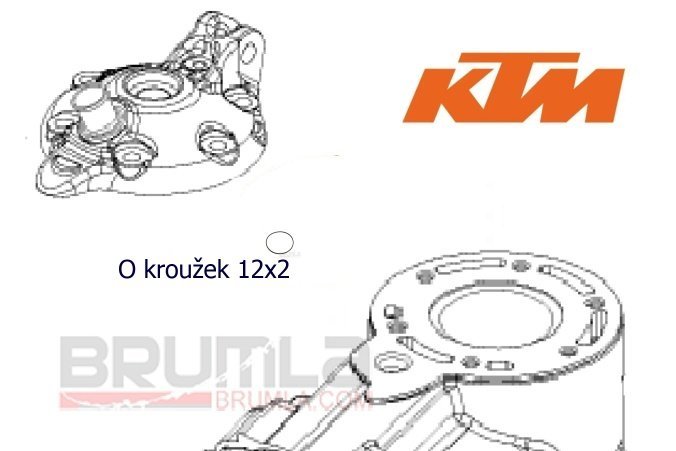 O kroužek hlavy válce 12x2 KTM 150SX 09-15