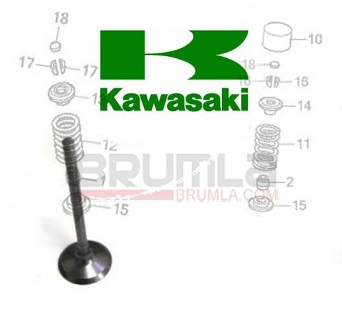 Ventil výfukový KAWASAKI KX250F 17-19