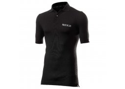 SIXS Polo funkční tričko s límečkem černá 