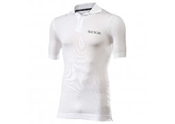 SIXS Polo funkční tričko s límečkem bílá 