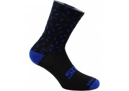 SIXS Merinos ponožky černá/modrá I.