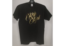 RIDE HARD tričko Tattoo černá/zlatá 